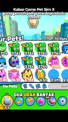 Kabar Game Pet Sim X yang pernah jadi game legendaris pada masa nya #petsimulatorx #roblox #viral