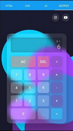 Calculator using HTML | CSS | JS #coding