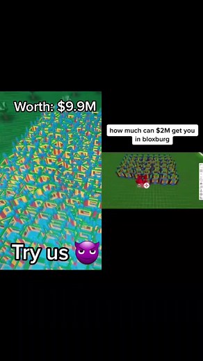 #duet with @truereeses Try us 😈 = $9.9M How many Bouncy Castles: 5000 @receea @zblxxde #fyp #foryou #foryoupage #thelofihouse #bloxburg #lofi #like