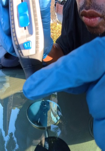How to repair windshield rock chip #autoglass | windshield