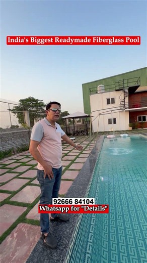 India's Biggest Readymade Fiberglass Pool (40x12x4 ft )
