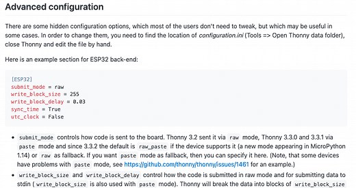 MicroPython with the ESP32 guide series: Thonny IDE Advanced configuration