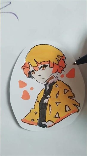 draw zenitsu agatsuma whith me #demon slayer #art