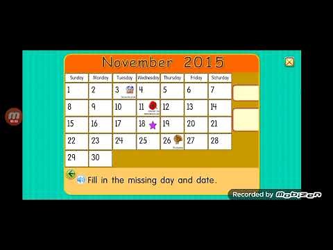 Starfall calendar for November 18th 2015