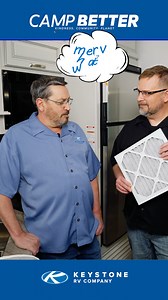 Filters are rated by a minimal efficiency reporting value, known as MERV. The MERV 9 can remove up to 50% of particles helping you #CampBetter. Visit https://www.keystonerv.com/diy-program to access our DIY Repair Program video library resources. #KeystoneRV #RVLife #RVLiving #CampingTips | Keystone RV | Facebook