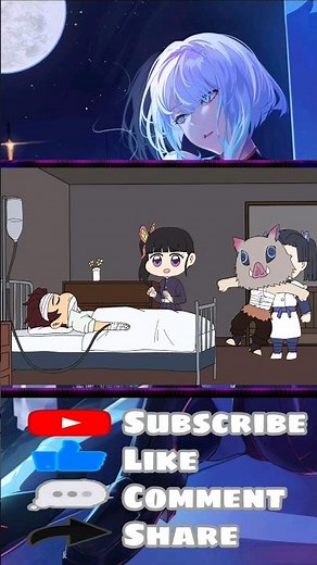 Inosuke wakes Tanjiro in Hospital 😂 | Inosuke on the ceiling #demonslayer #tanjiro #inosuke #shorts