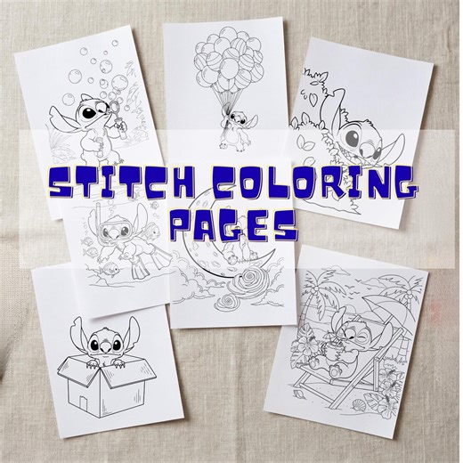 Stitch Coloring Book | 68 Printable Pages (digital Download) - Etsy
