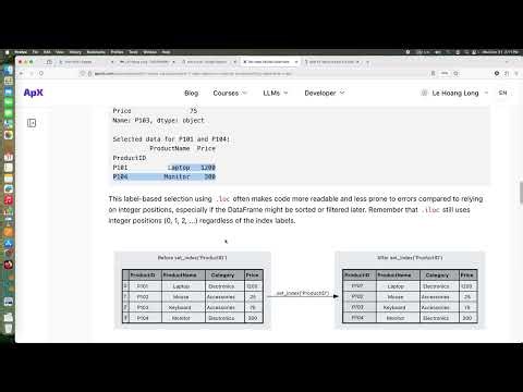 Pandas creates and deletes indexes, set_index, reset_index, Basics of Numpy and Pandas