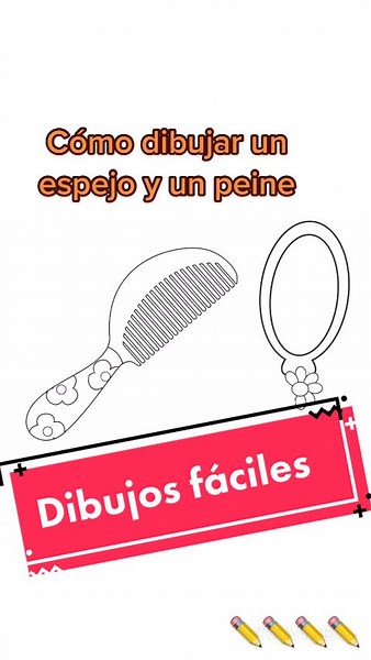 Cómo dibujar un espejo y un peine #comodibujar #dibujos #dibujosfaciles #dibujosparaniños #maquillaje #dibujosderopa