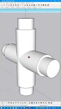SketchUp Tutorial: Creating a 4-Way Pipe Connector Step by Step#sketchup #art #revit #sampleproject