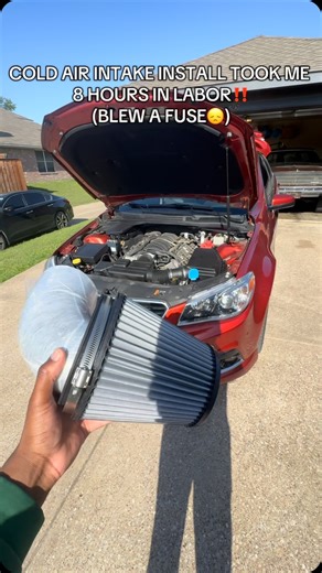 Tyty TheMack on Instagram: "COLD AIR INTAKE INSTALL TOOK ME 8 HOURS IN LABOR‼️ (BLEW A FUSE😞) #explore #explorepage #car #cars #carsoftiktok #carlover #v8 #chevy #carparts #chevyss #holdencommodore #intake #coldairintake #summit #summitracing"