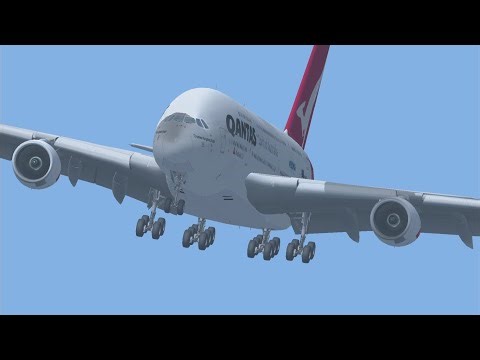 Heavy QANTAS A380 Landing 🛬