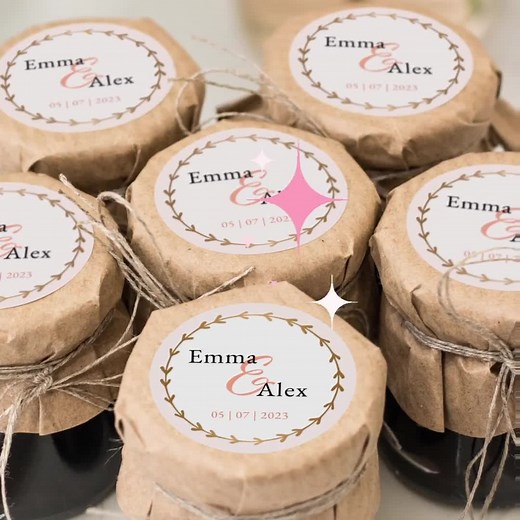 Add a personal touch to your event favors with these custom stickers. 25% off your first purchase with code NEW25. | VistaPrint