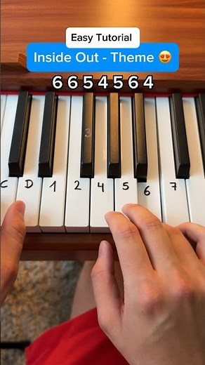Inside Out - Theme Song 😍 (Easy Tutorial) #tutorial #piano #insideout