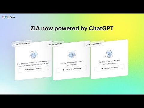 Zia + ChatGPT in Zoho Desk: Smarter AI for Support 🤖
