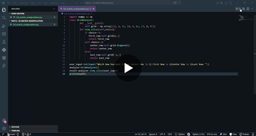 #100daysofcode #python #datascience #numpy #machinelearning #mca | Samiksha Poul