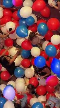 Night 1 on royalcaribbean Rhapsody of the Seas means one thing… BALLOON DROP TIME 🎈😂 This is our