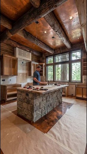 From Bare Bones to Dream Rustic Kitchen (Insane Carpenter Time‑Lapse) #dreamyspaces #architecture