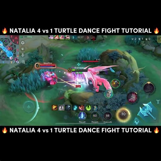 NATALIA 4 vs 1 TURTLE DANCE FIGHT TUTORIAL 🔥