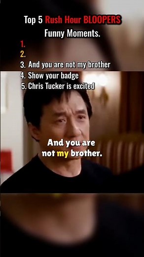 Top 5 Rush Hour BLOOPERS Funny Moments. 😂