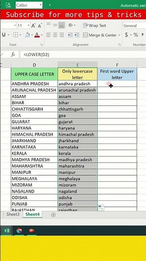 How to Change Small letter to Capital letter inMS Excel#excel #letter #exceltutorial