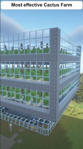 Most Effective Cactus Farm in Minecraft 🌵 | Simple & Powerful #shorts #minecraft
