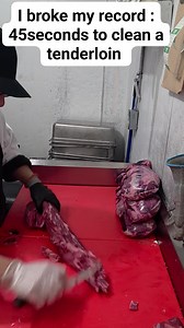 I set my self a challenge: how long could I clean a tenderloin? And i did it in 45 seconds. #angusbeef #reels #challenge #artculinary #steak #work #tenderloin #Passion | Josue Mendez