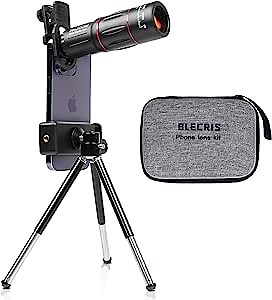 28X Pocket Zoom Compact Monocular Telescope for Adults Mini Telescope Mobile Telephone len Gifts for Outdoorsman BLECRIS