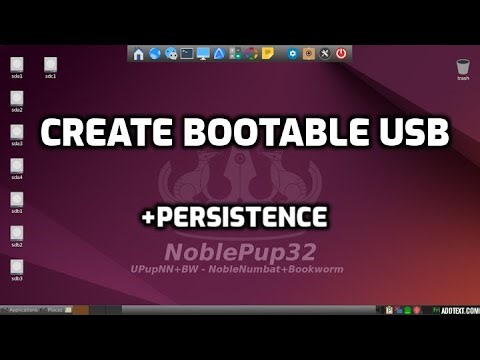 create bootable USB with persistence: Noblepup32, legacy bios