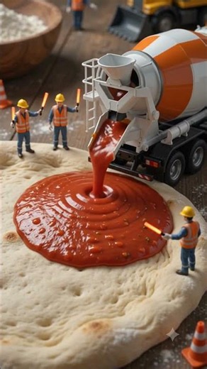 Micro Workers Building a Massive Pizza 🍕 Tiny Construction ASMR