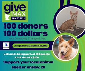 1.3K views · 13 reactions | Early giving for Give to the Max MN has begun!! Every dollar donated through our online portal goes to our total raised through GiveMN. Donating through this portal also sets us up to receive additional funds from GiveMN.org resources. If you're considering donating this season, please consider River Bluff Humane Society and DONATE TODAY givemn.org/organization/rbhs | River Bluff Humane Society | Facebook