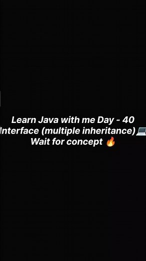 Learn Java with me Day - 40 🔥 Interface #coding #viral