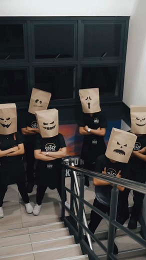 Ghost Papar Bag Challenge Crazy Crew entry 😜👻 #halloween2025 #paperbagchallenge | The Crazy Bite Co.