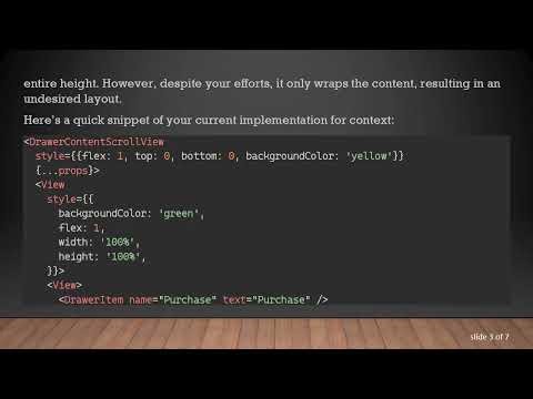 How to Make DrawerContentScrollView Fill the Entire Height in React Native