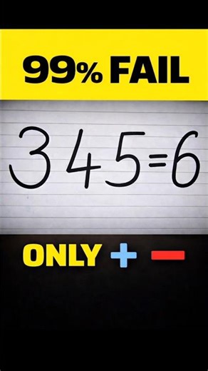 99% Will Fail This Simple Math Challenge! ❌️ #mathpuzzle #shorts #challenge