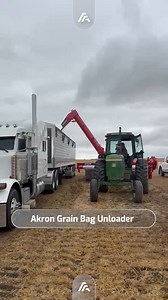 At the time of delivering grains AKRON´s Grain Bag Unloader is your best mate.😉 #Farm #Agriculture #Machinery #Grain #GrainBag #GrainBagUnloader #AKRON | AKRON Agriculture