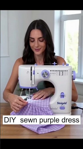 Total beginner sews a full purple dress with Stoigeld here’s how it went #beginnersewing#sewing#diy
