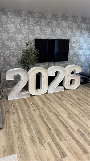 Spoiler alert: she was right. But $34 each is still way cheaper than buying them! Each letter took two sheets of foam board and 1 set of lights. All secured by some hot glue. #newyearseve2025 #newyears #newyearsday #newyearseveeve #marquee | The Weekend Builder