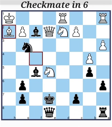 BLACK CHECKMATES IN 6 MOVES