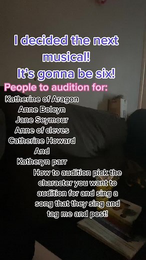 Good luck#sixthemusical #sixthemusicalfakecasting #fakecastingsix #castingauditions #fakecastingmusicals #fakecasting #six #musicals #musical #theaterkid #theater