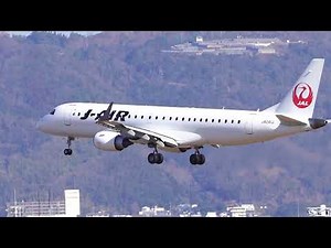 【伊丹空港】JAL エンブラエル E190(JA241J)の着陸 landing
