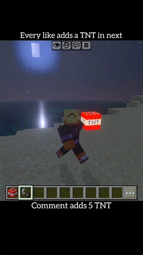 Every like adds a TNT in my world! #minecraft #gaming #viral #minecraftbuilding #shaders