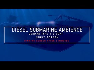 Diesel Submarine Sleep Sounds | German U-Boat | U-Boot | Diesel Engines | Sonar | ASMR | Deep Sleep