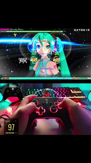 EX Extreme Perfect: Strobo Nights - Kz-Livetune Song Difficulty: 8☆ Hatsune Miku: Project DIVA Mega Mix (PC - Steam) Mods: * Challenge Time * English Lyrics * Very Cool Another perfect down! Strobo Nights is a certified Miku BANGER. It’s one of my favorite Hatsune Miku songs, and it’s just another reason why Kz-Livetune is my favorite Vocaloid producer. Yeah sure, Livetune isn’t as popular as Deco*27 or have amazing tuning like Mitchie M has, but to me, songs like Strobo Nights hit different. Th