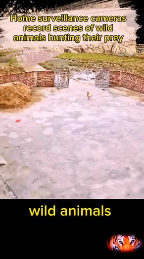 Home surveillance cameras record scenes of wild animals hunting their prey#fun_animals9 #dog #animals #animalsoftiktok #fyp