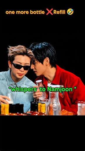 Tae's english 🤣taehyung whispering something in Namjoon's ear ⁉️#taehyung #namjoon#viral