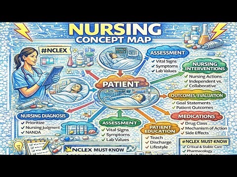 Nursing Concept Maps Made Easy | How to Create + Examples | NCLEX Study Strategy