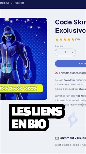 les CODES Skin FREEDIVER Bientôt Supprimé Fortnite #shorts