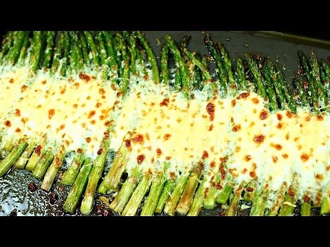 Cheesy Sheet Pan Asparagus Recipe - Easy Baked Asparagus Side