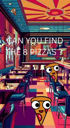 Eye Test! Can you find all the delicious 🍕? #eyetest #pizza #hidden